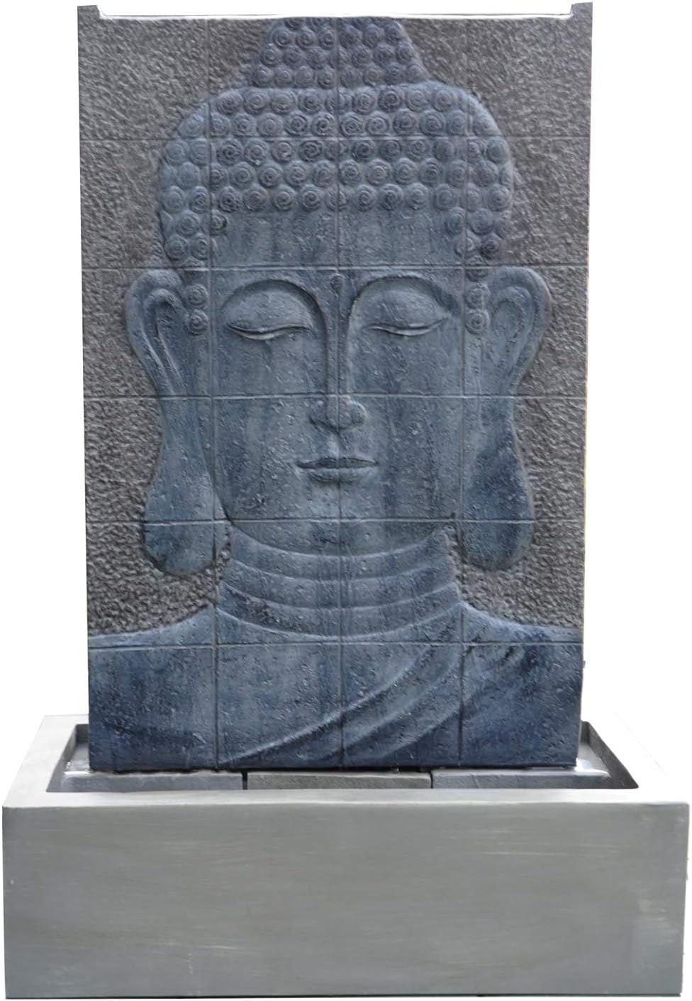 Jeu d'eau Buddha hauteur env. 102 cm avec éclairage LED Mur d'eau pour ...