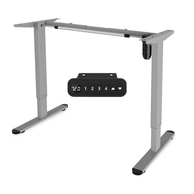 OffiGo Scrivania Elettrica Regolabile A Forma U – 120 Cm, Con LED RGB, Presa USB E Supporto Monitor