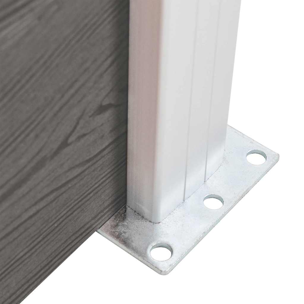 vidaXL Clôture de jardin WPC 180x186 cm Gris - 4
