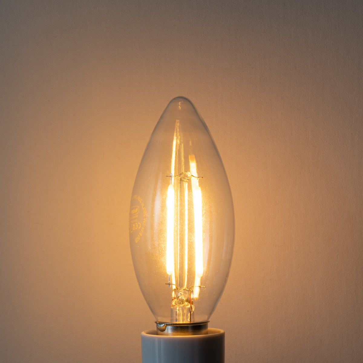 Ampoule LED E14 à intensité variable B35 transparente 3W 250 lm 2200K - 3