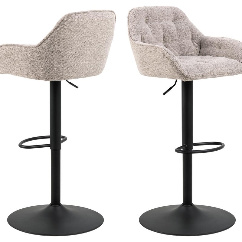 Brooke stołek barowy funkcją obracania, pompa gazowa, beżowy.