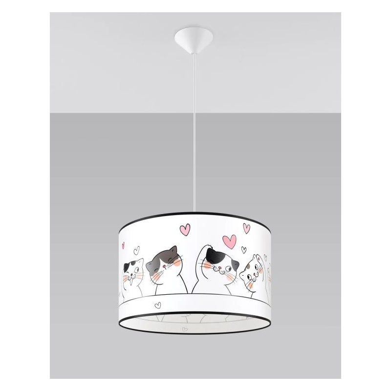 Lampa wisząca CAT 40 biała