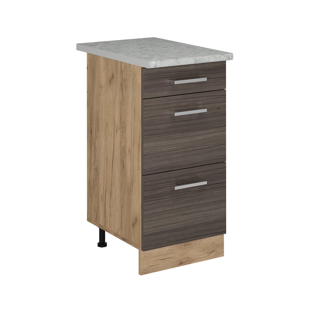 Vicco Szafka dolna do kuchni R-Line, Szlachetna szarość, 40 cm z szufladami, marmur AP
