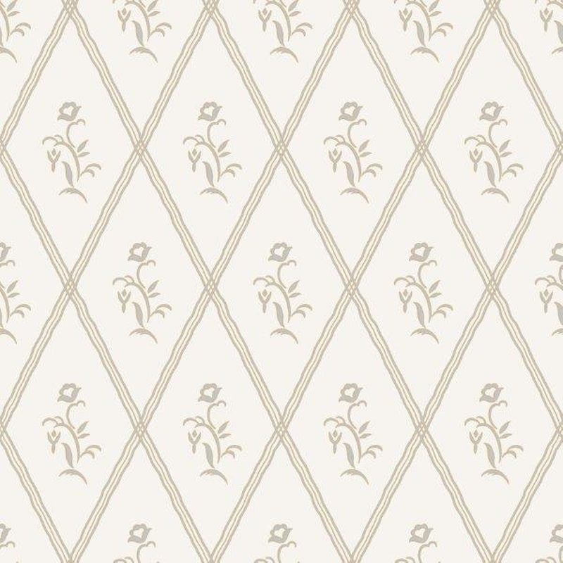 Papel pintado flores beige - 53 cm x 10.05 m - borastapeter