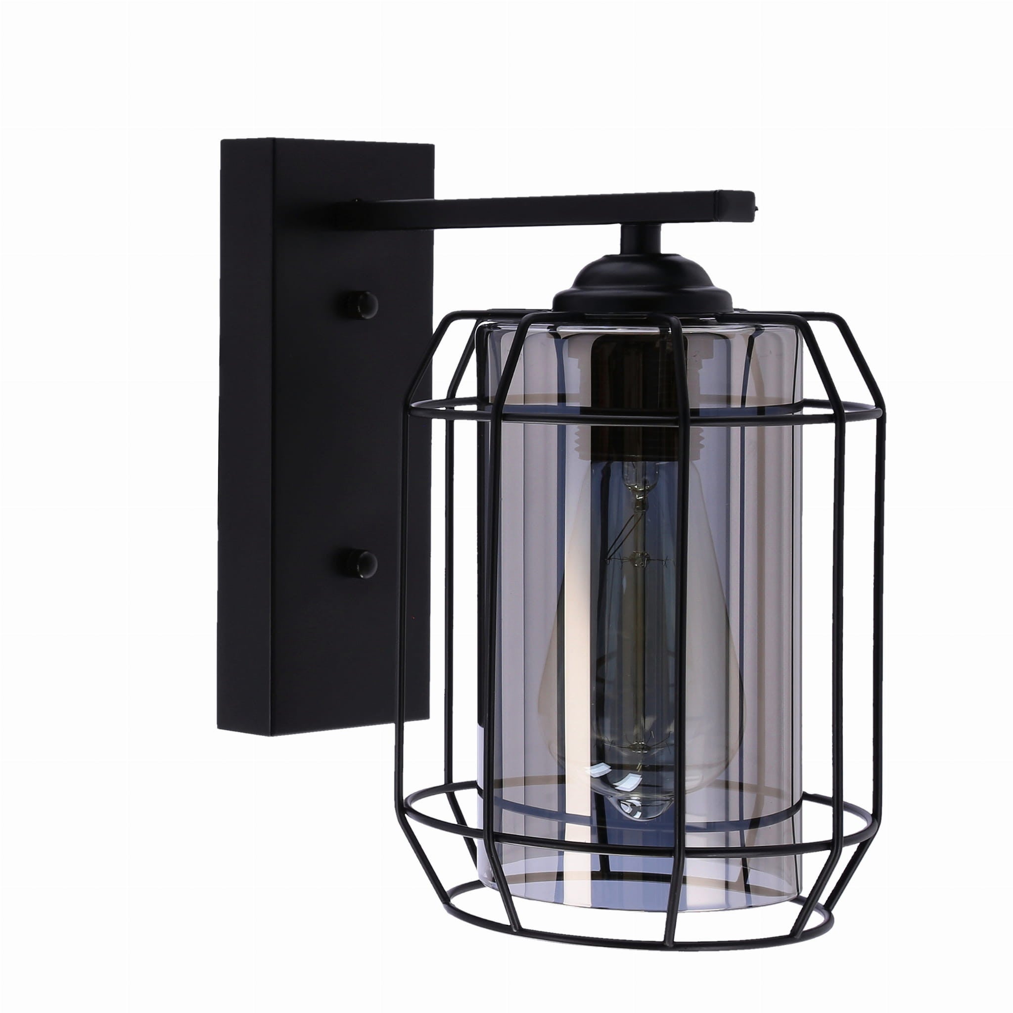 Kinkiet ścienny Jonera czarny-dymiony 1xE27x40W wym: 24 x 23 x 15 cm metal IP20 Candellux