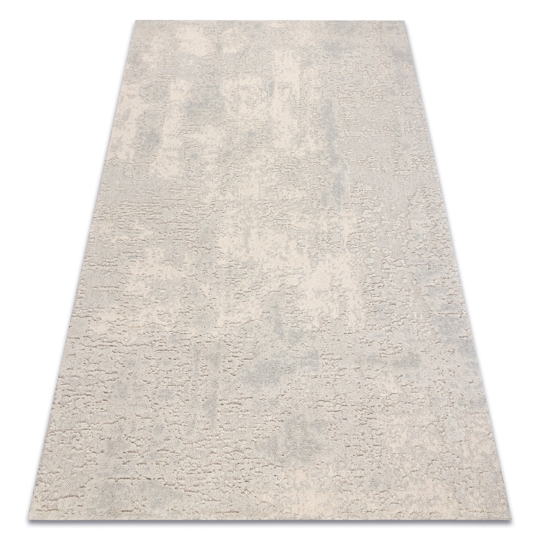 Dywan FLUX 461.2.AE120 wełniany OSTA - Abstrakcja, strukturalny, loftowy krem / szary 80x140 cm