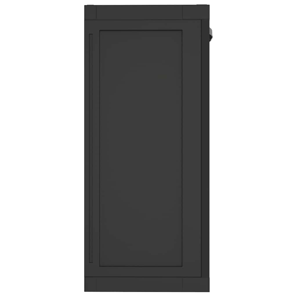 Armario de almacenaje exterior PP negro 65x37x85 cm vidaXL - 7