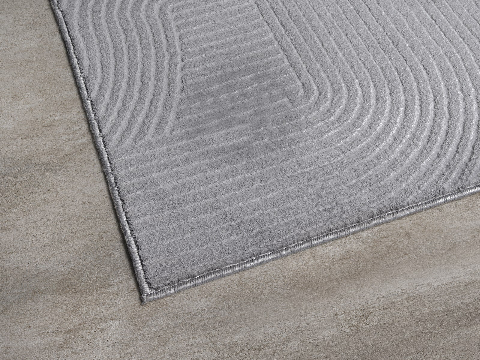 the carpet Rio tapis de salon moderne et doux avec dos antidérapant et aspect 3D, Gris, 80 x 150 cm - 5