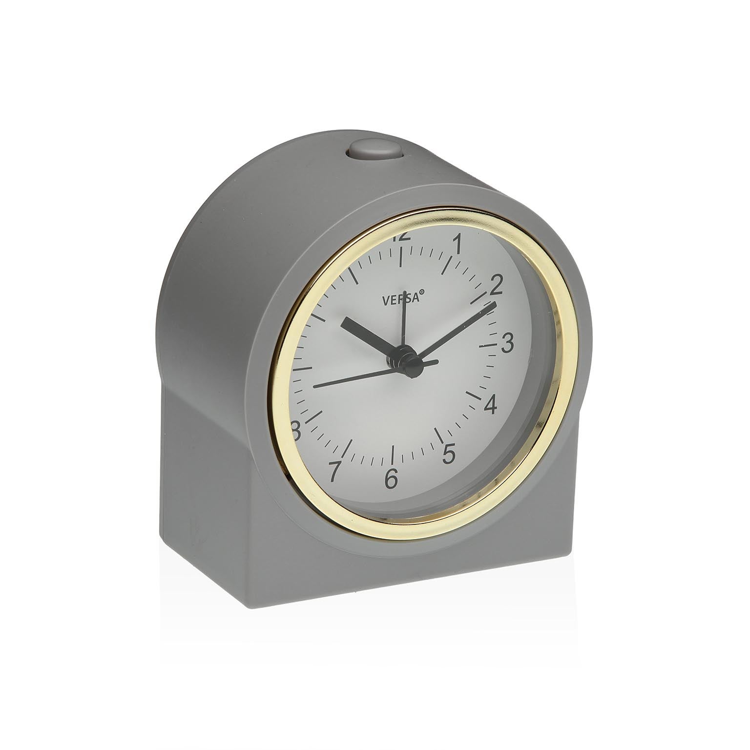 Versa Reloj Despertador Gris, Estilo Moderno, Cm