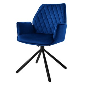 Chaise De Cuisine/salle à Manger Pivotante 180° Rembourrée Avec Accoudoirs - Anthracite - Neuf