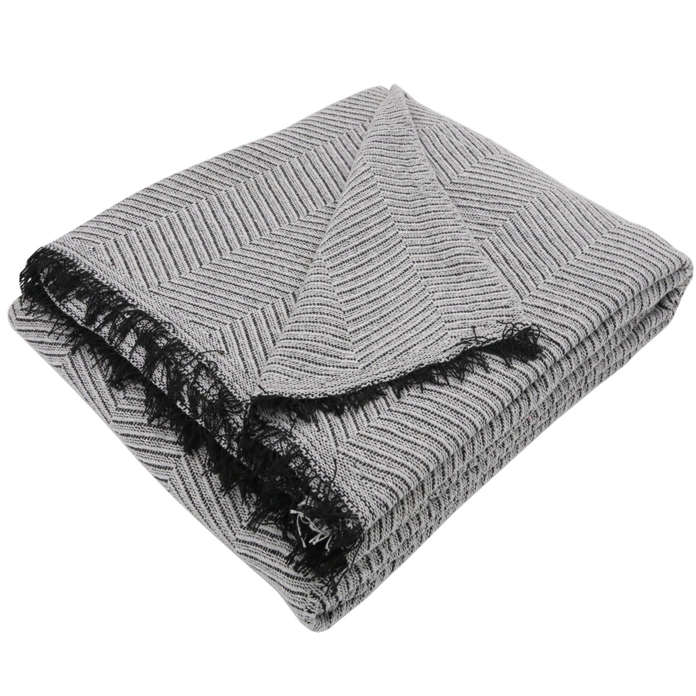 Home mercury - colcha multiusos sofa, cubrecama, jarapas, manta foulard, plaid para cama, cubresofa. (230x260cm, espiga gris)