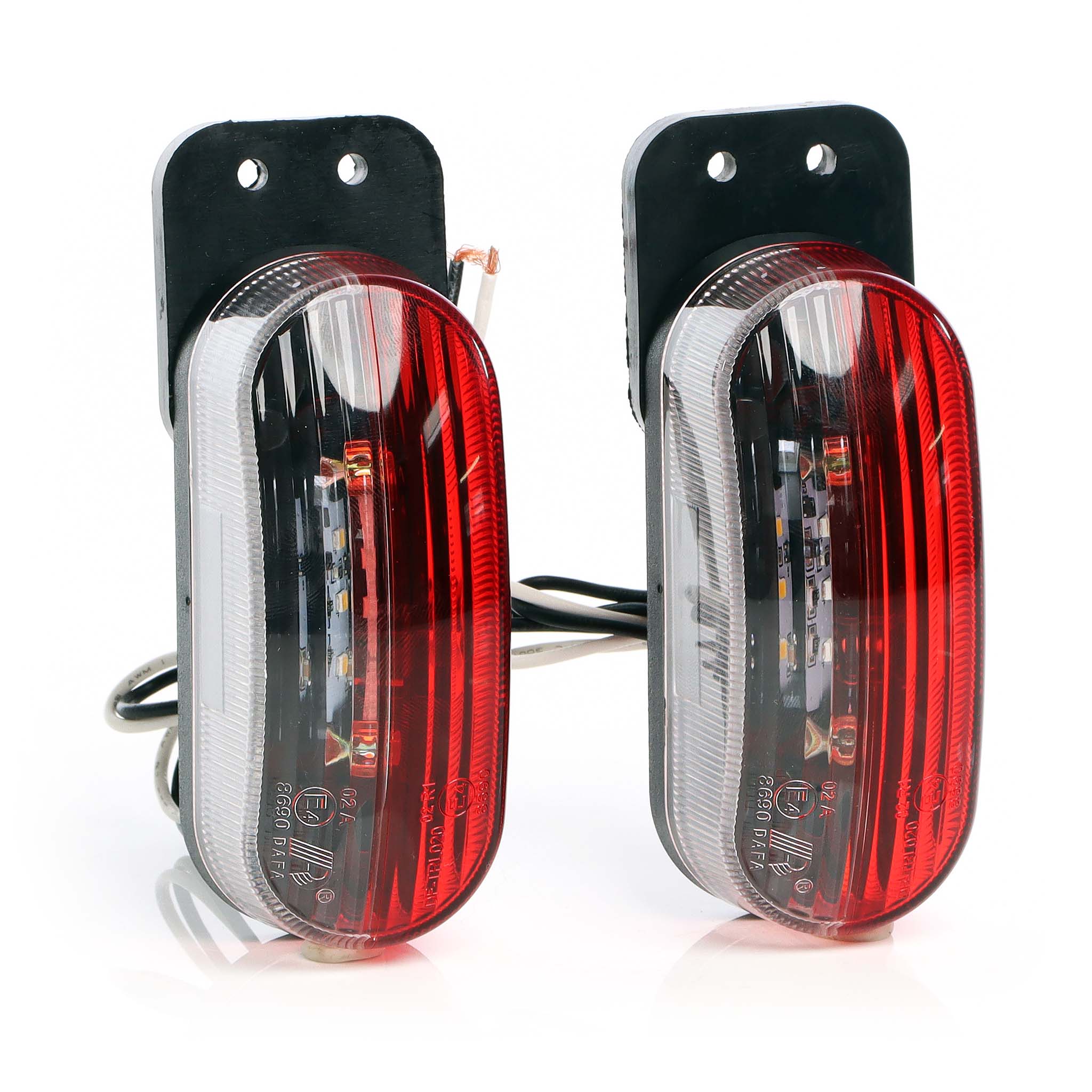 Wiltec Feux De Position - 2x 6 LED 12 V - 117 X 43 X 46 Mm - Feux D