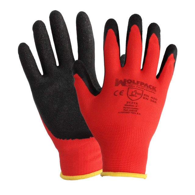 Högert Technik RODER Guanti Protettivi Rivestiti In Lattice Rosso Nero Taglia 11 Elevata Resistenza All Abrasione Presa Flessibile Ideali Per Lav 95379337