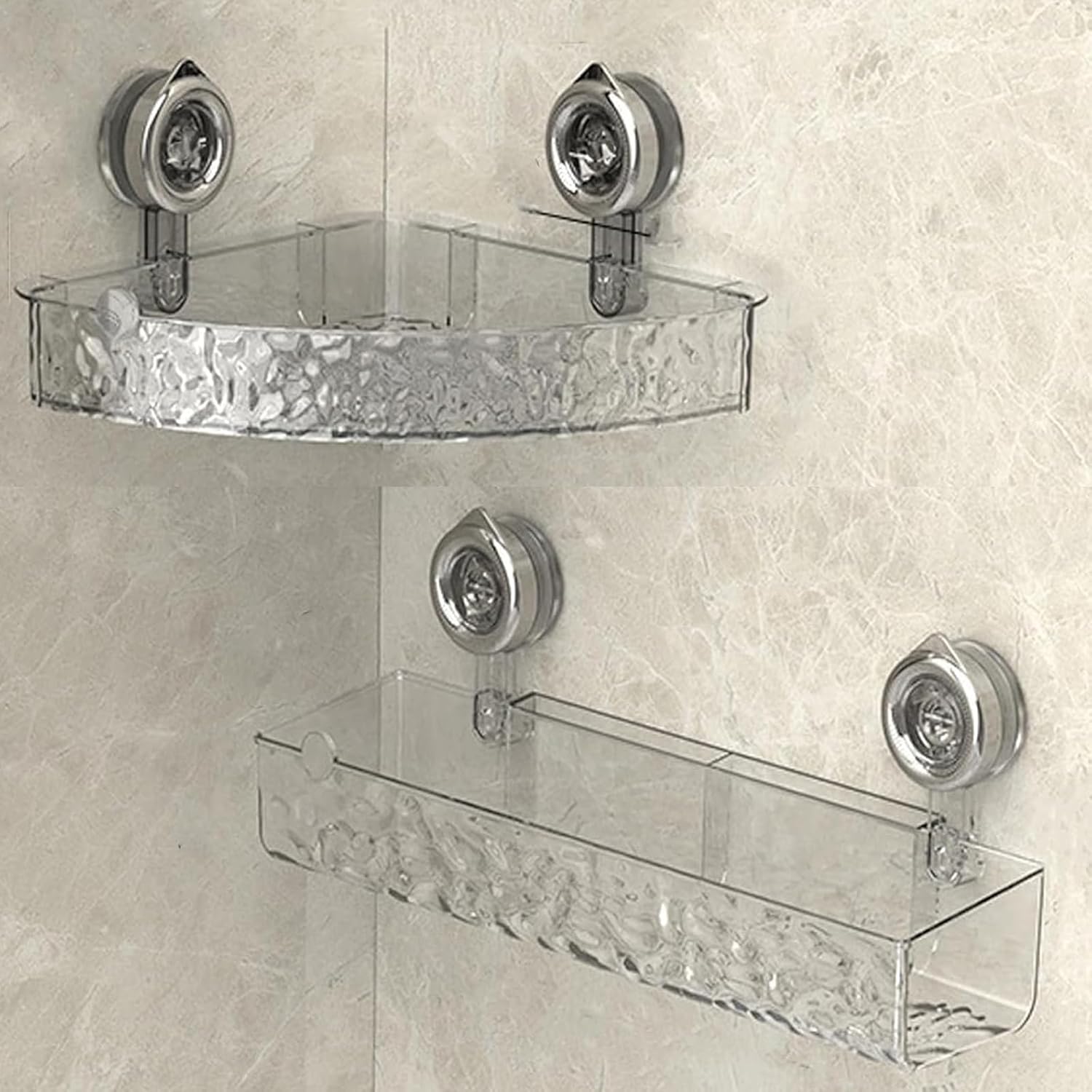 Boîte De Rangement Ventouse Salle De Bain - Grande Capacité Sans Perçage, Organiseur Multifonction
