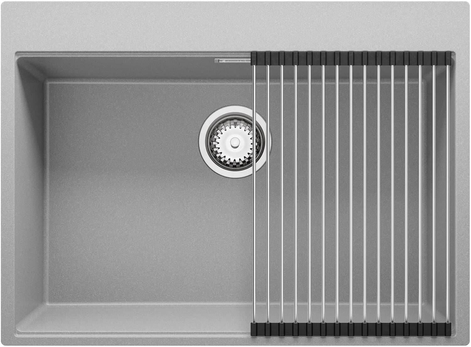 Lavello Da Cucina In Granito Bianco 68x50cm - Top Incasso Con Accessori - Foto 9