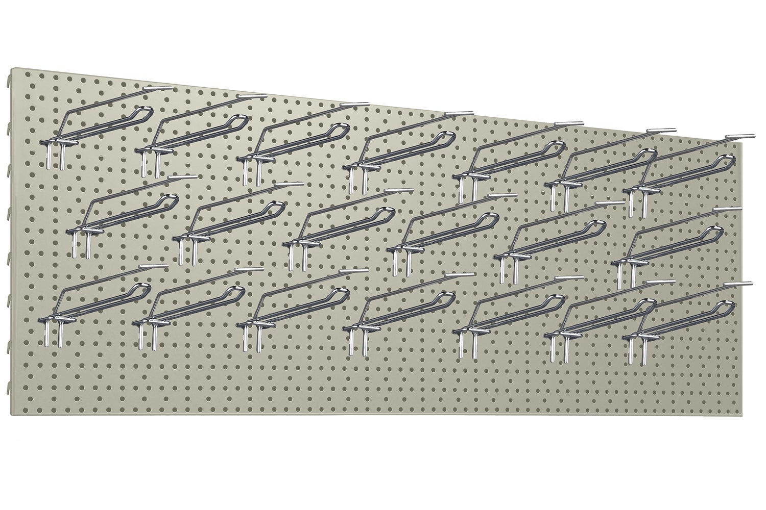 Zestaw Tablica warsztatowa 100x40cm kremowy + 20x Zawieszki podwójne z wysięgnikiem fi4 20cm KTD