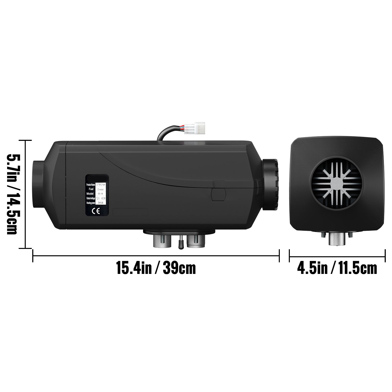 Chauffage à air diesel SucceBuy 12 V 5 kW avec interrupteur LCD, chauffage stationnement silencieux pour camping-cars, remorques, camions et bateaux - 2