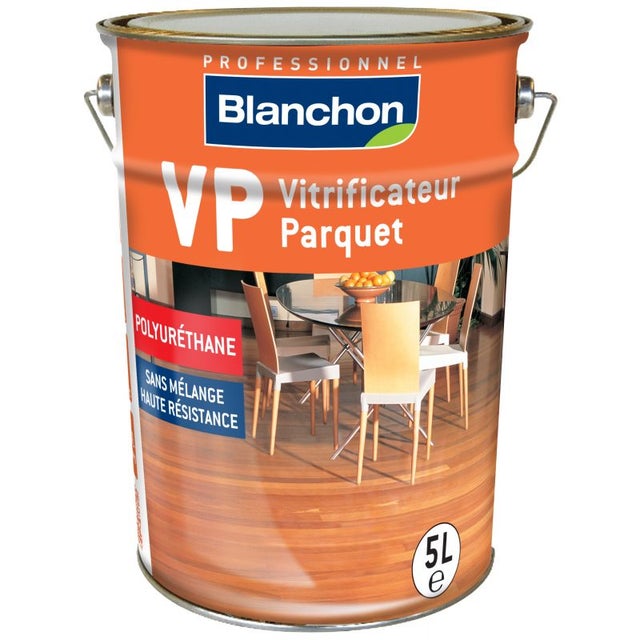 Vitrificateur parquet VP mono-composant à base de résine polyuréthane, souple et résistant, finition cire naturelle 5l