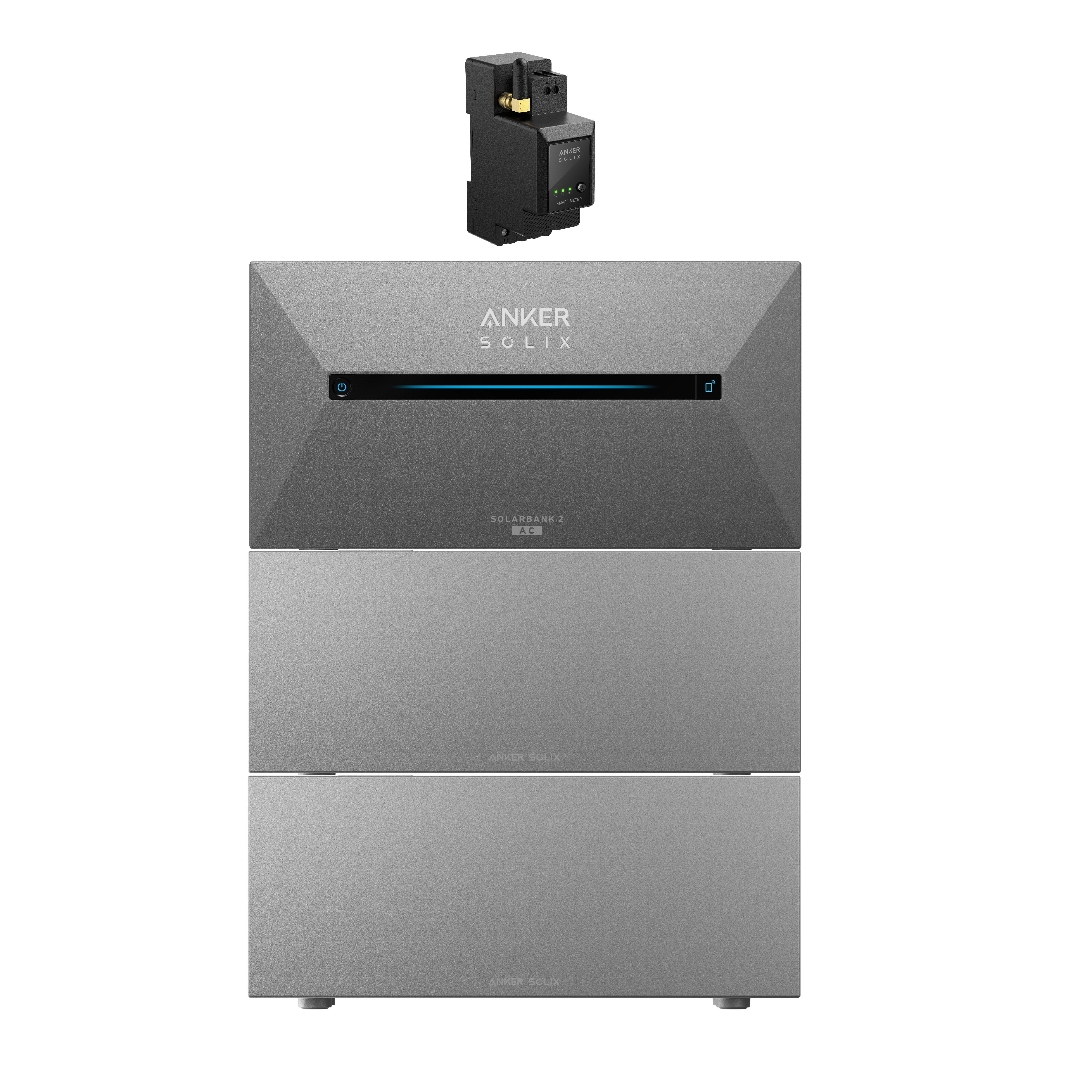 Zestaw Anker Solix Solarbank 2 E1600 AC z 2xBP2700 + inteligentny licznik – Balkonowa elektrownia fotowoltaiczna Plug and Play