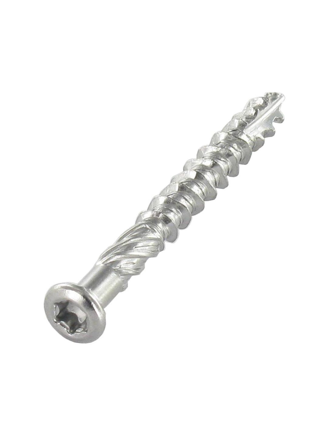 Vis terrasse Tête fraisée TF Cranté TORX T20 4.5X50 Pointe antifendage ...