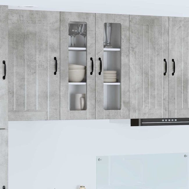 Tidyard Armadio Da Parete Pensile 60x31x70 Cm, Grigio Sonoma, Mobile Bagno/Cucina/Soggiorno, Con Anta, Legno Ingegnerizzato, Pratico E Decorativo