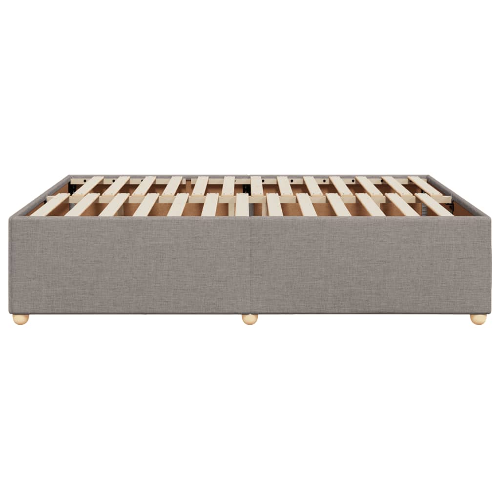 Cadre de lit sans matelas taupe 160 x 200 cm tissu - 5