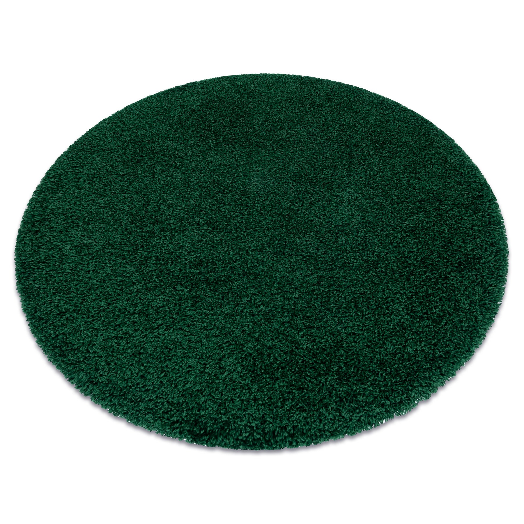 Dywan SOFFI koło shaggy 5cm butelkowa zieleń koło 160 cm