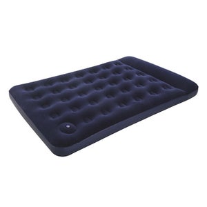 Matelas Gonflable Double Avec Pompe Intégrée - 191x136x22cm - Surface Floquée - Pour Maison, Camping, Voyage