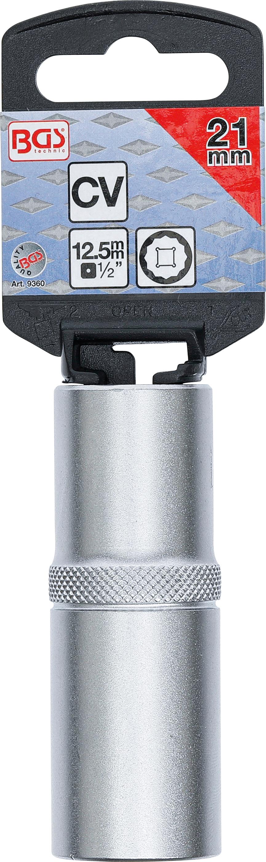 Douille pour clé, douze pans, longue | 12,5 mm (1/2