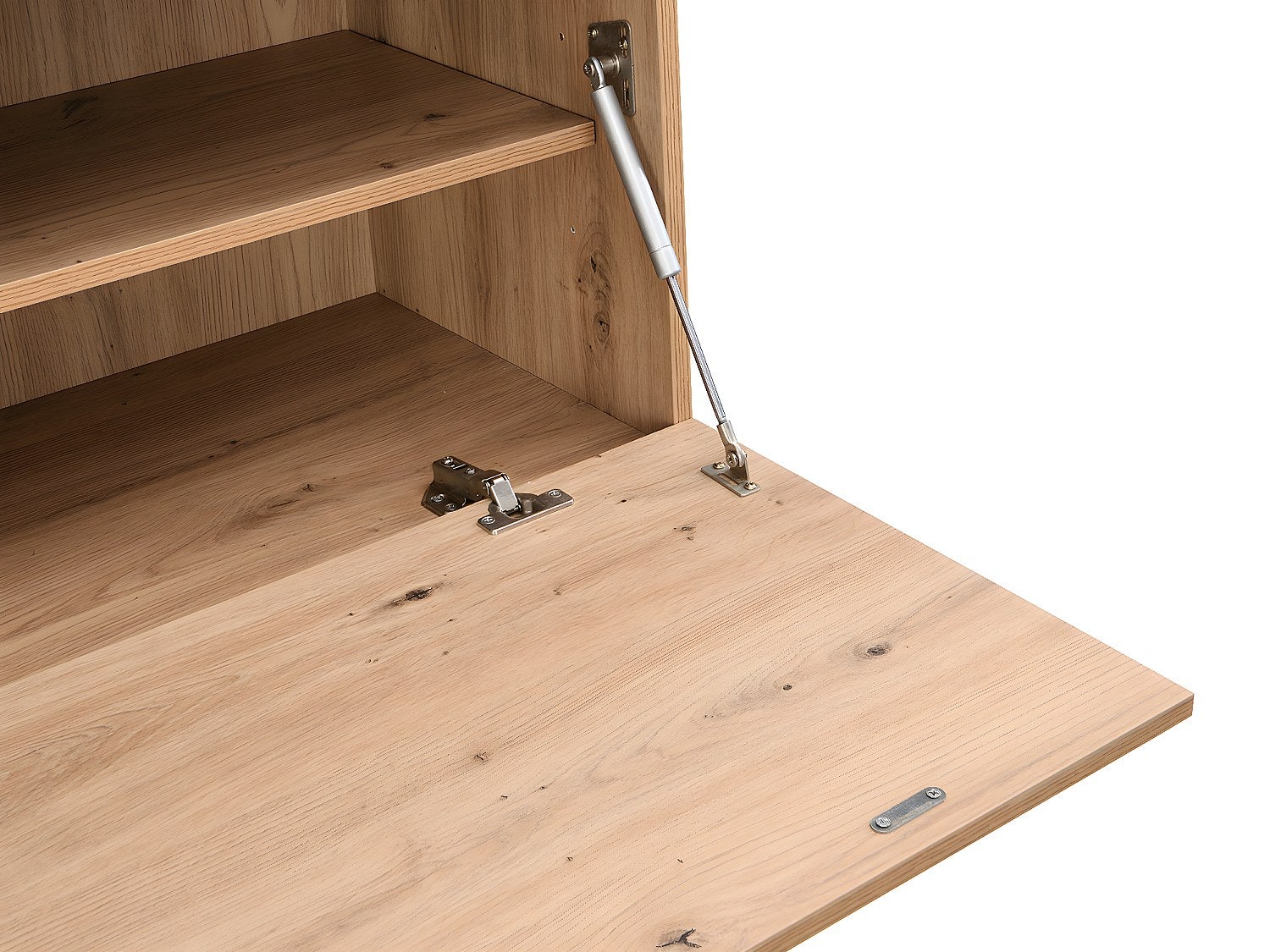 Secrétaire avec 2 portes et 3 tiroirs - MDF et métal - Coloris : Naturel - ERWIN - 6