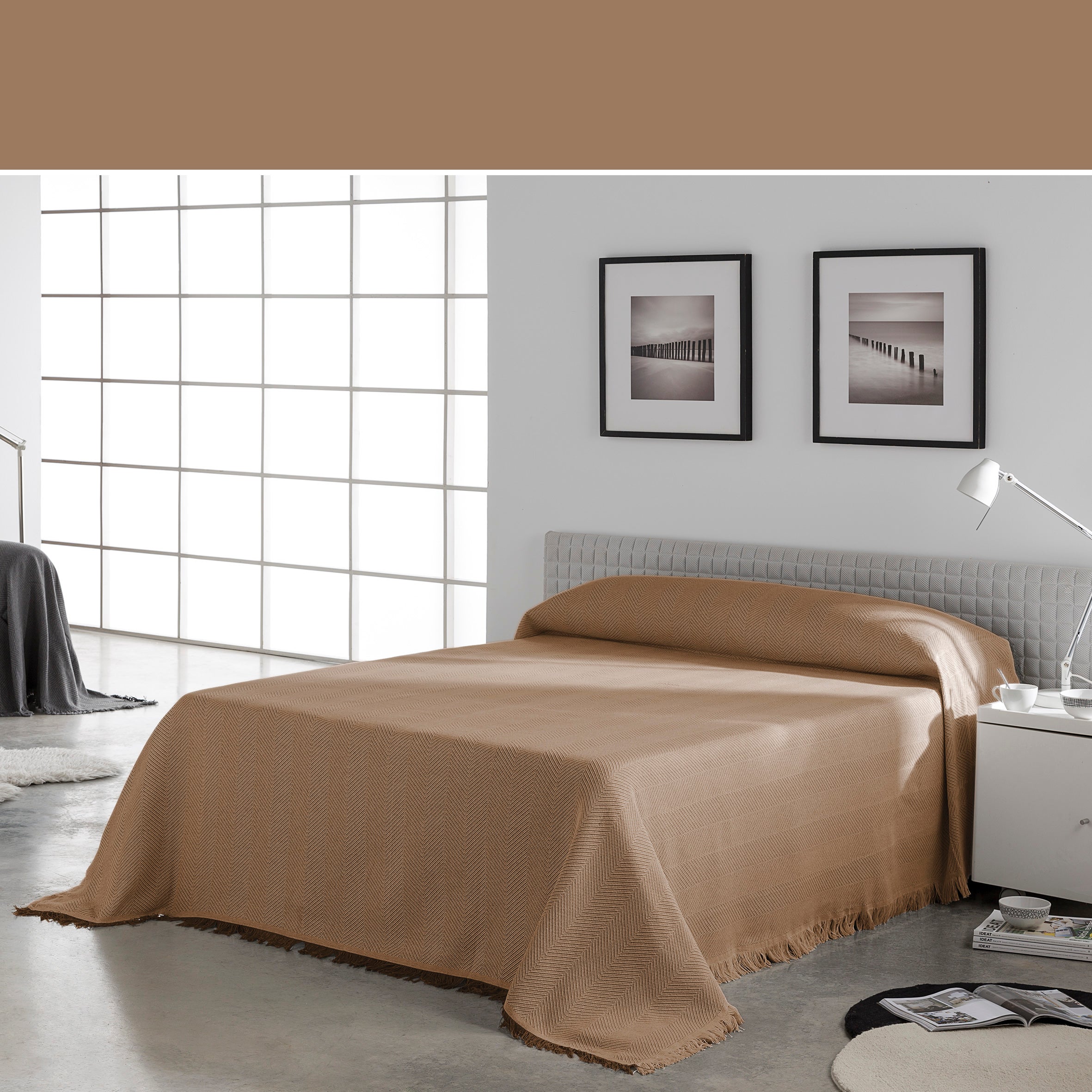 Plaid Espiga 180 * 260. Tostato. - 3