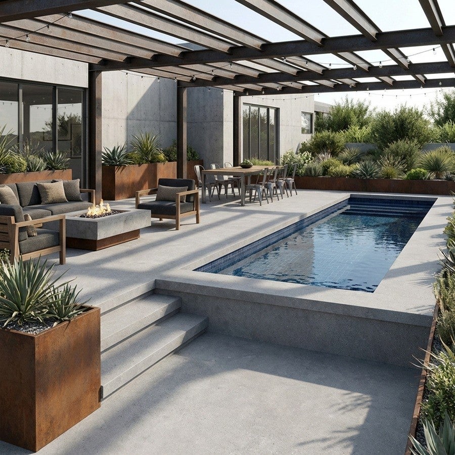 Dalle Sur Plots Portland Perla 60x60x2 Cm Effet Pierre Antidérapant R11 - 6