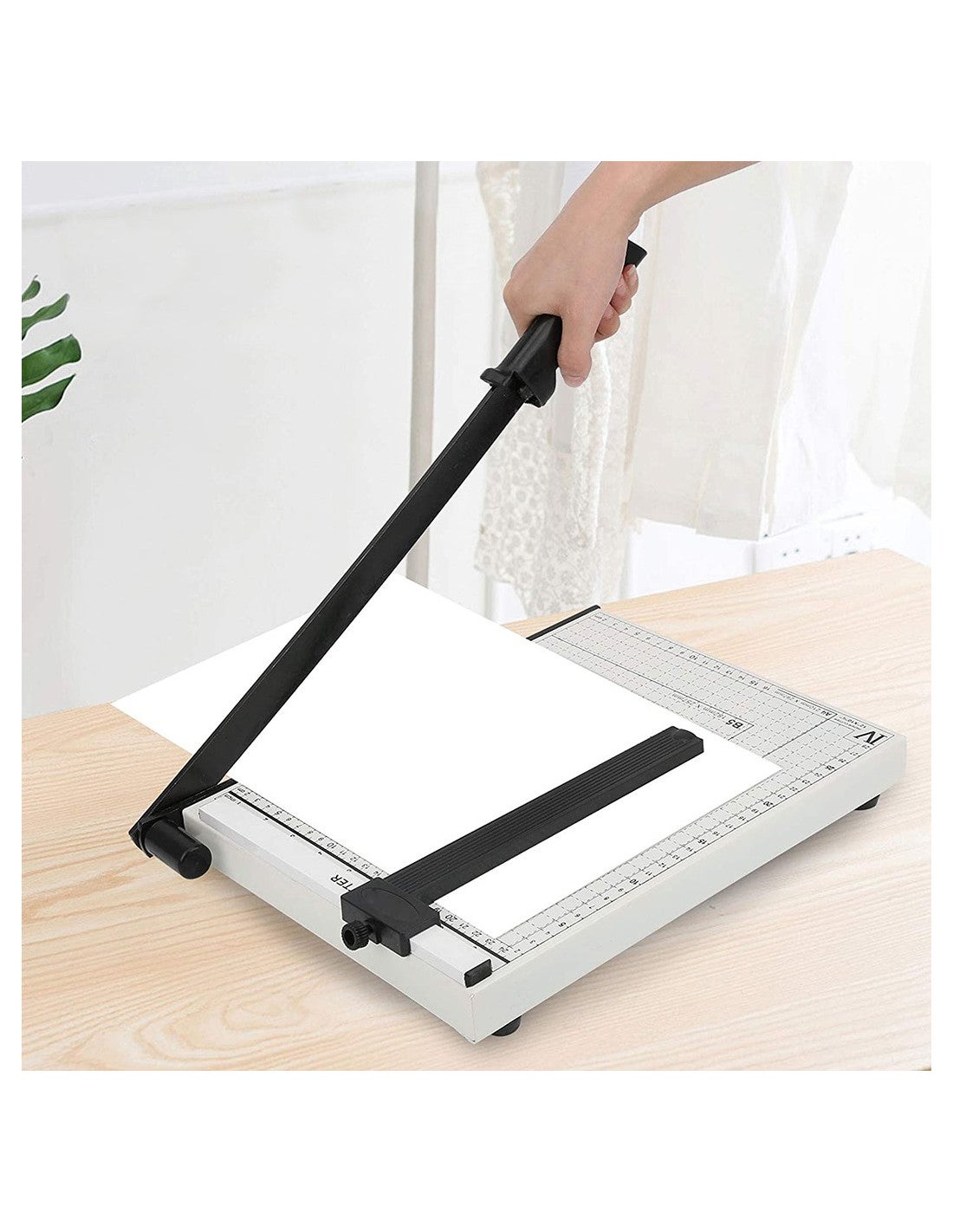 TAGLIERINA A LEVA PER FOGLI A4 A5 B5 B6 B7 TAGLIA CARTA CON BARRA CENTIMETRATA - 4