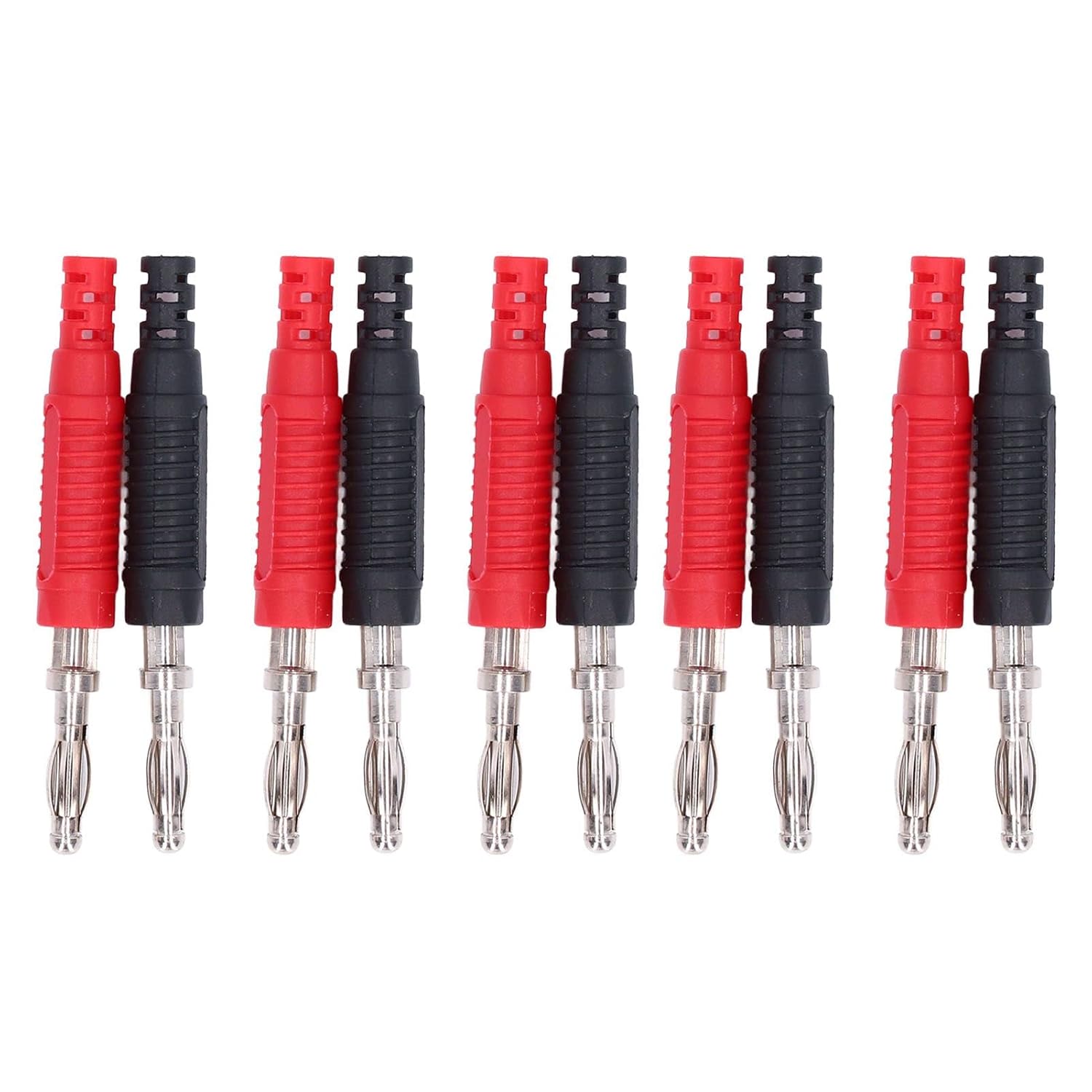 Spine A Banana Maschio Isolate - 5 Set Rosso E Nero Per Saldatrici, Strumenti Elettronici E Fai Da Te