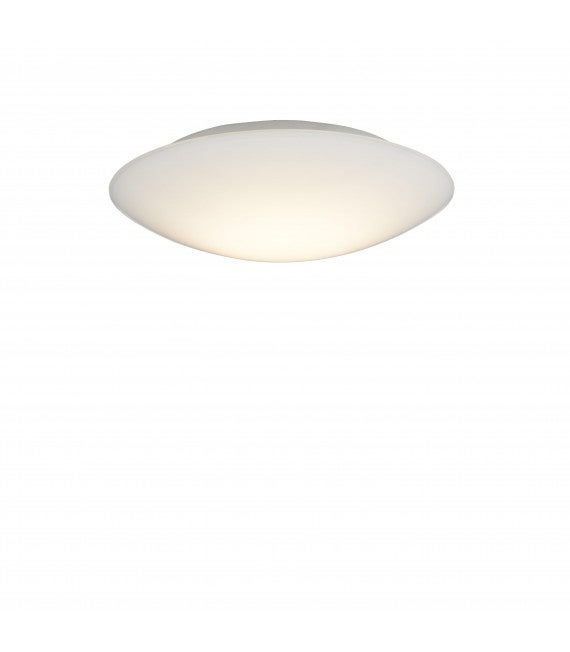 Plafonnier (luminaire) Art Déco Années 1930 - Verre Opale & Laiton - Allemagne - Occasion