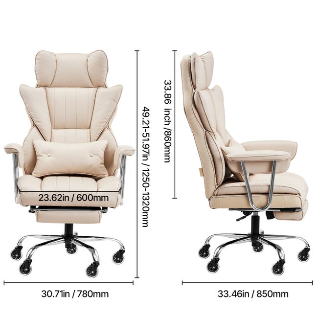 Sedia da ufficio COLAMY - Sedia ergonomica con poggiapiedi Sedia da ufficio COLAMY - Sedia ergonomica con poggiapiedi