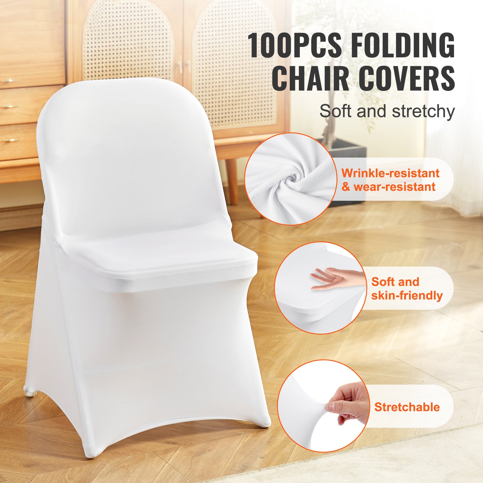 Housses de chaise extensible,SucceBuy housse universelle ajustée,amovible et lavable pour mariage,banquet,fête et célébrations - 4