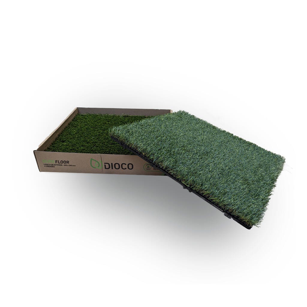 Piastrella per prato in polietilene verde 50x50 cm e 40 mm 4 PZ - 5