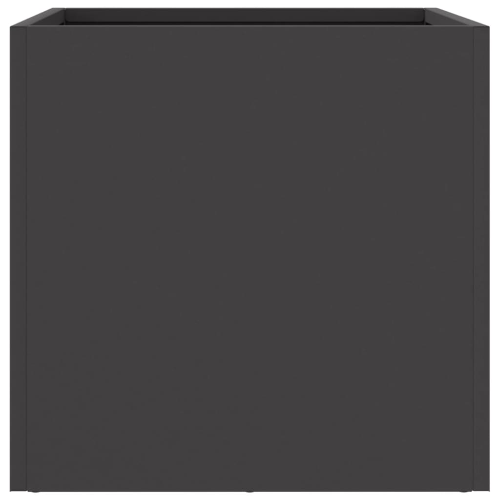 Jardinière Bac à Fleurs Pot De Fleurs pour jardin - noir 32x30x29 cm acier - 6