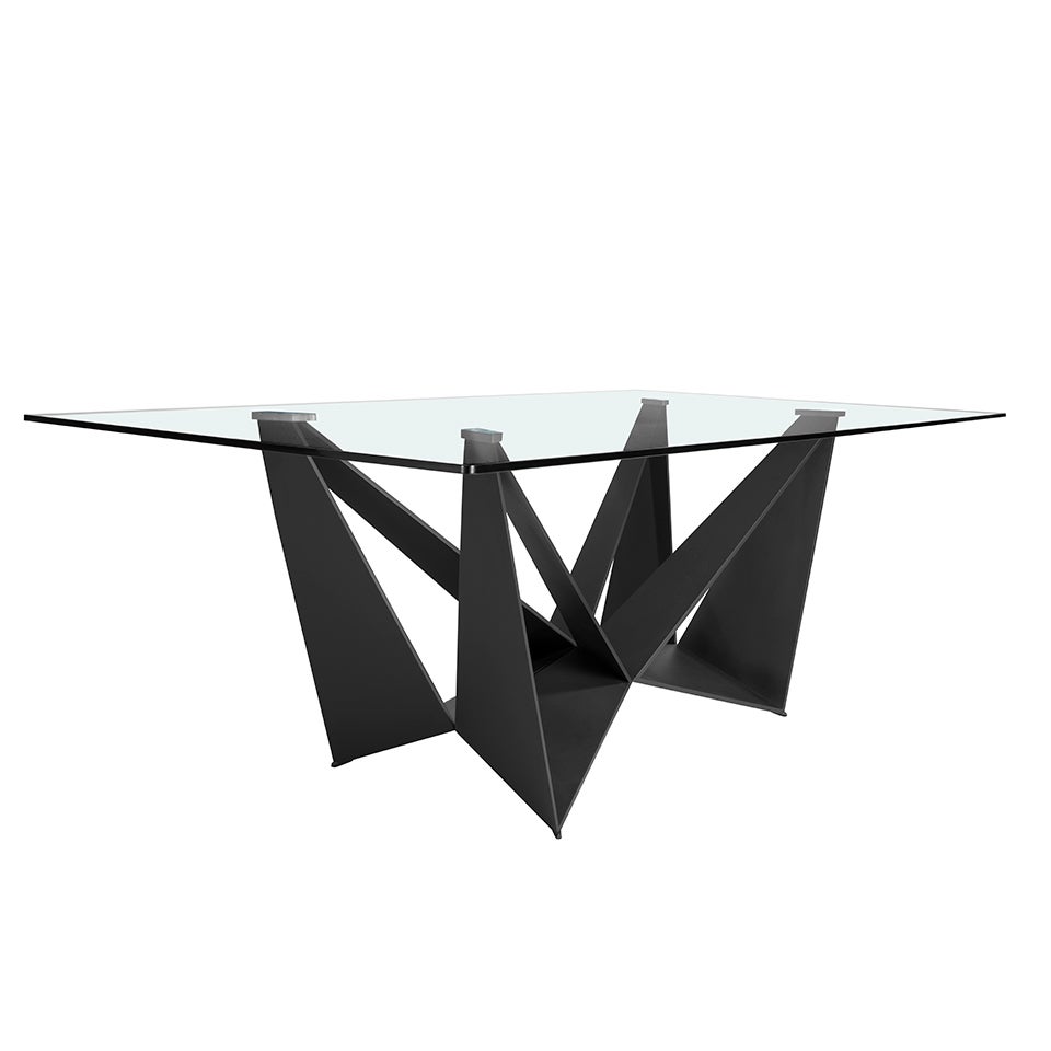 Table à manger rectangulaire en verre 240 x 120 x 75 cm. - 5