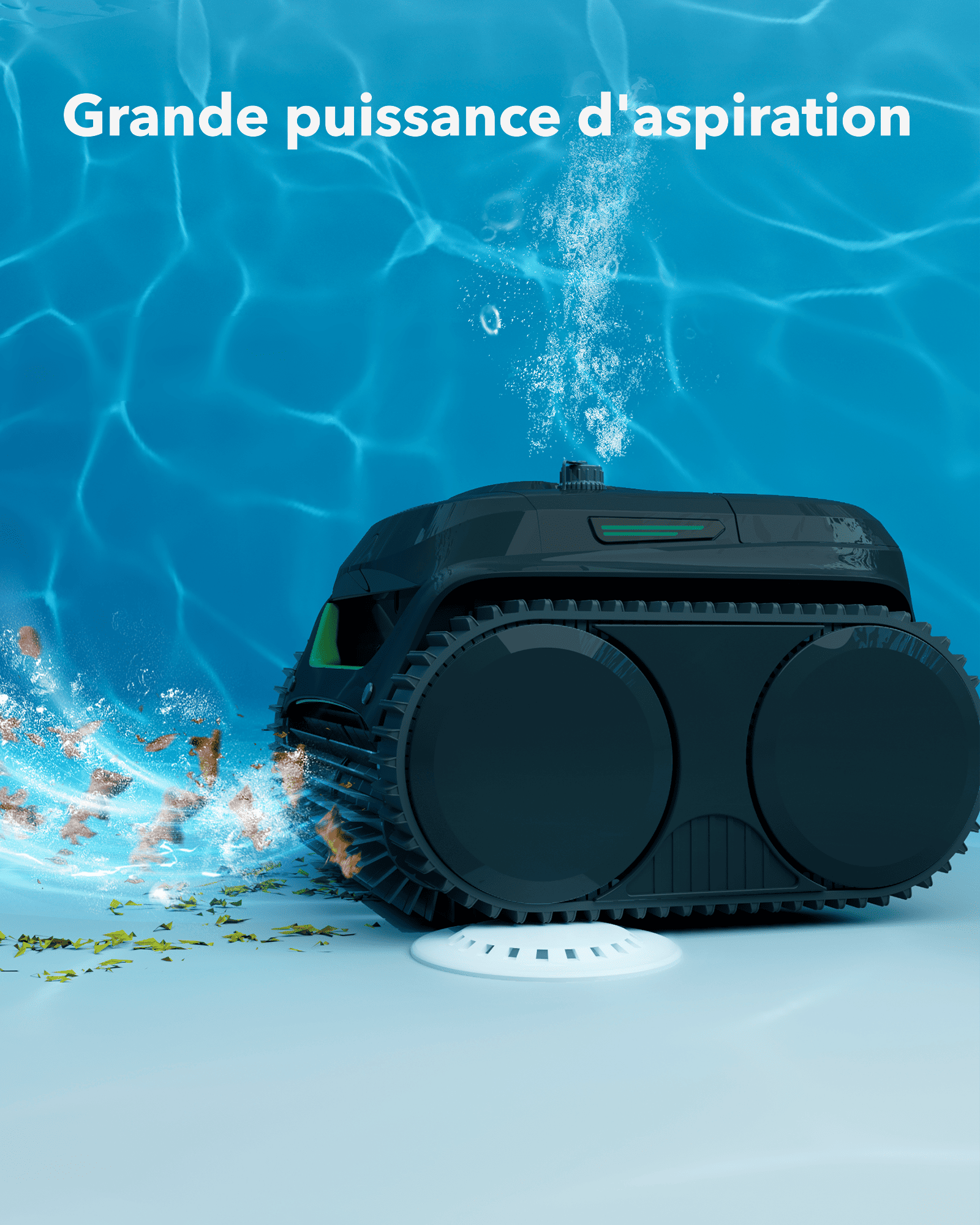 Robot de Piscine Sans Fil Wybot C2 - Double Filtration Ultra-Fine - Batterie grande autonomie - Application Smartphone - 5