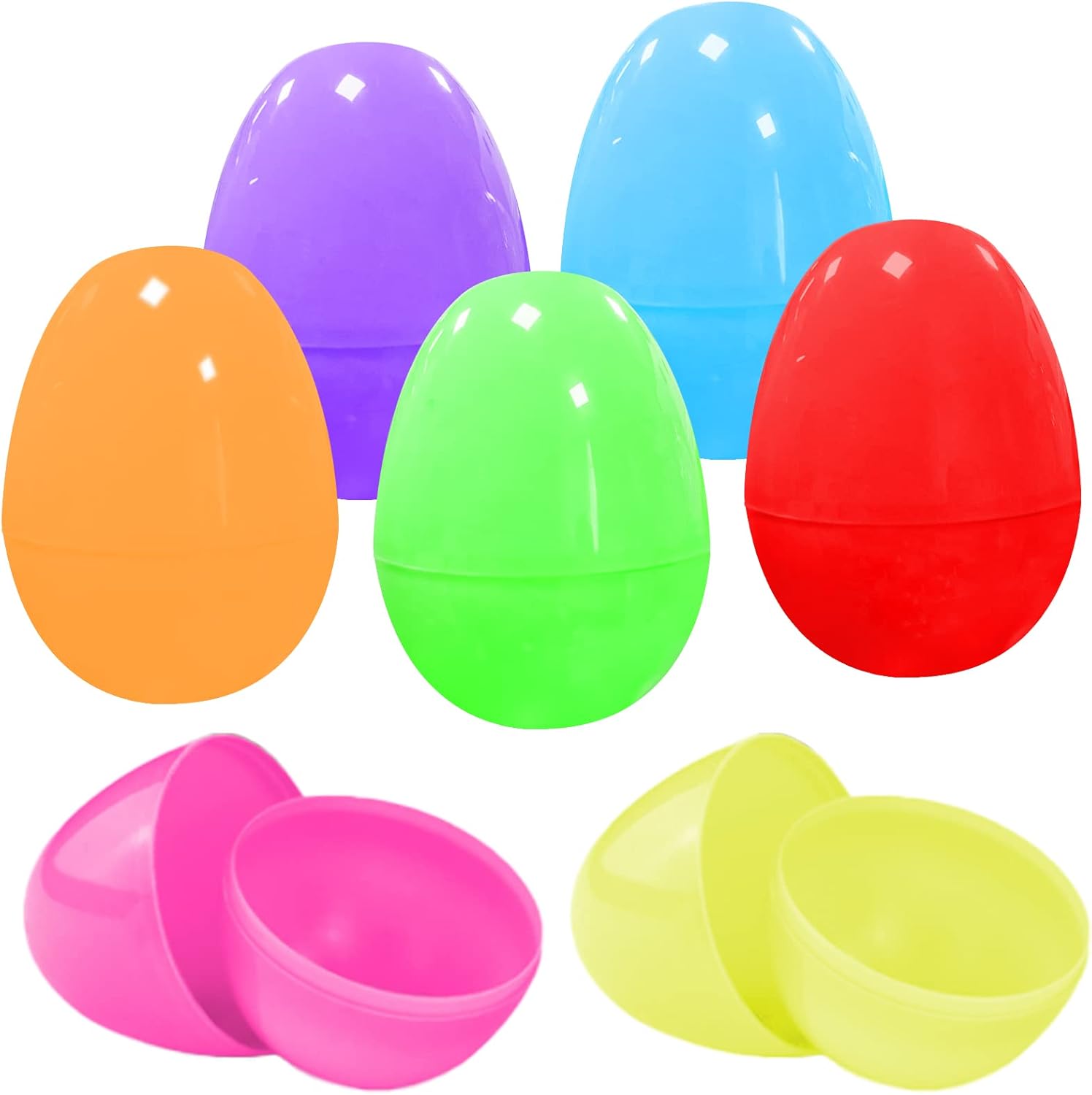 Œufs de Pâques en plastique, œufs de Pâques en plastique remplissables pour la chasse aux œufs - 4
