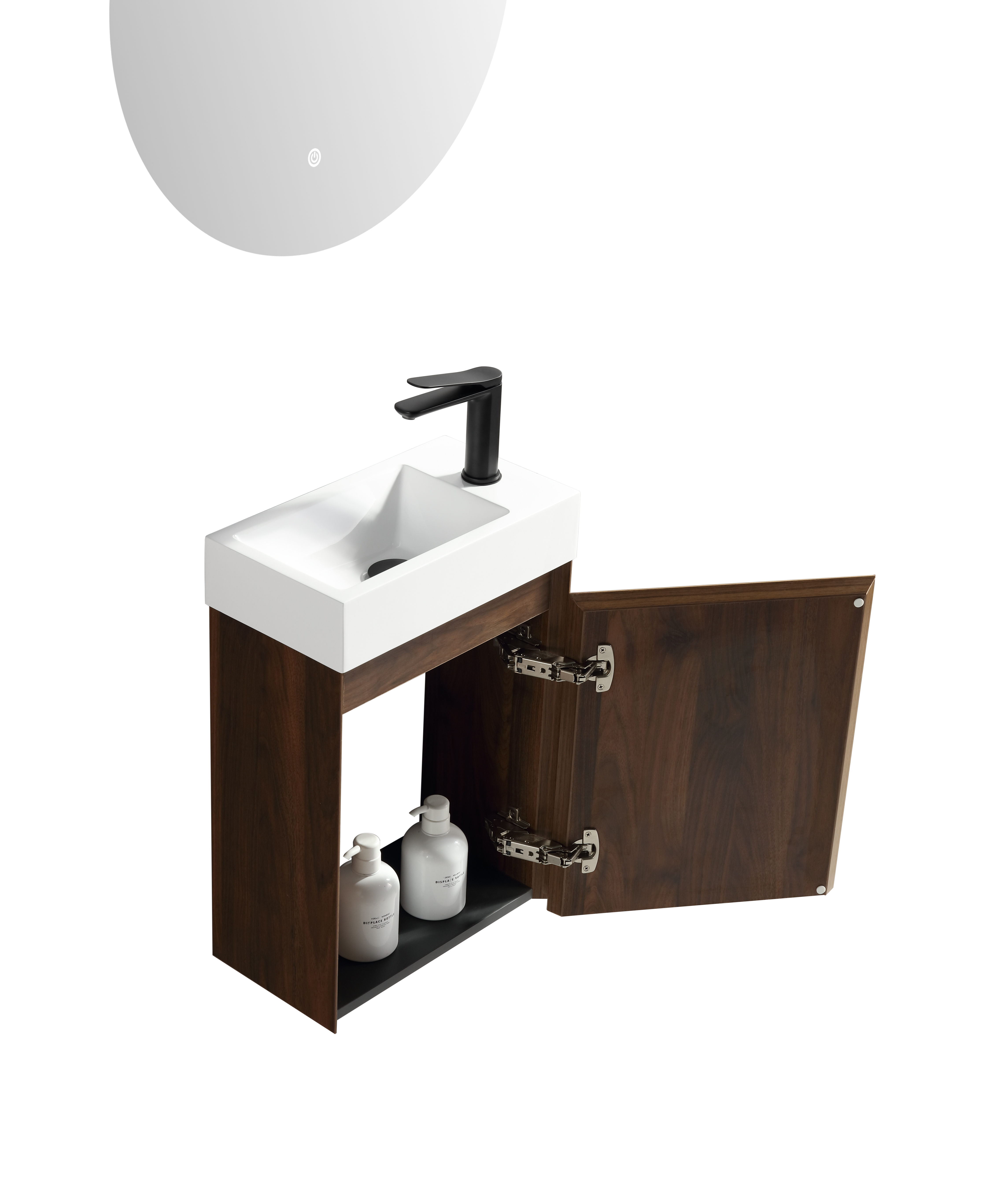 Lave-main 40 cm noyer Aquastretto - 8