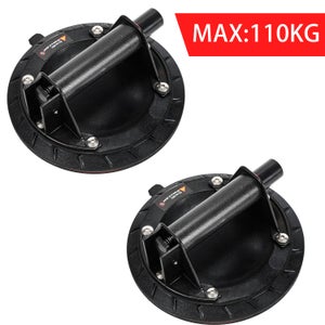 Lot De 2 Ventouses à Pompe OXEO - Soulevez Jusqu'à 100 Kg, Idéal Pour Verre, Carrelage, Déménagement