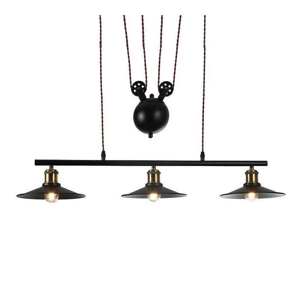 Lampe linéaire avec poulies modèle TRIGUERO avec 3 lumières FABRILAMP - 2