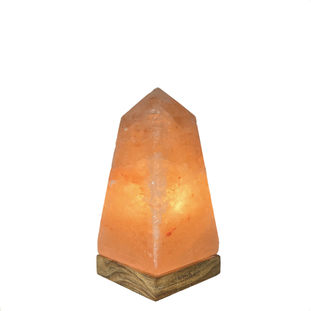 Orakl® - Lampe à sel de l'Himalaya Obelisk - 3-4 KG - Avec variateur - 100% sel de l'Himalaya