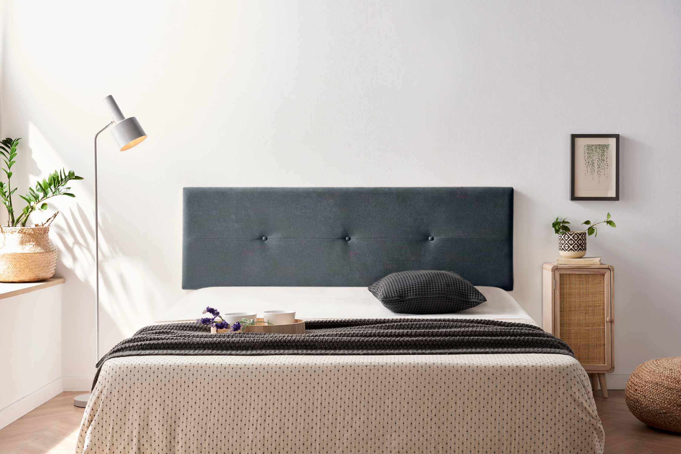 Testiera Imbottita NAPOLI Acualine 90x50x5 cm - Moonia - 4