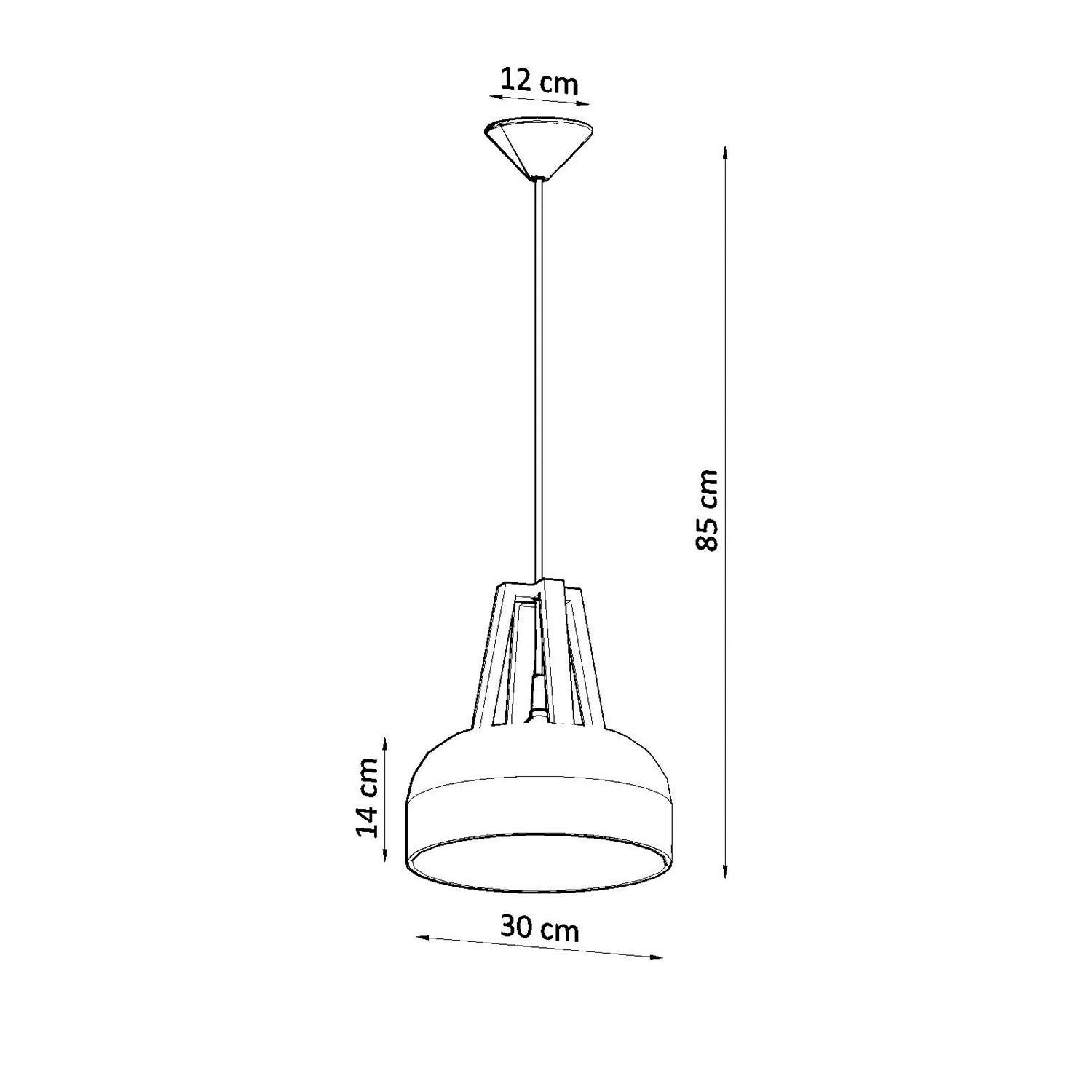Suspension Acier Blanc/Noir E27 1 Casco - 5