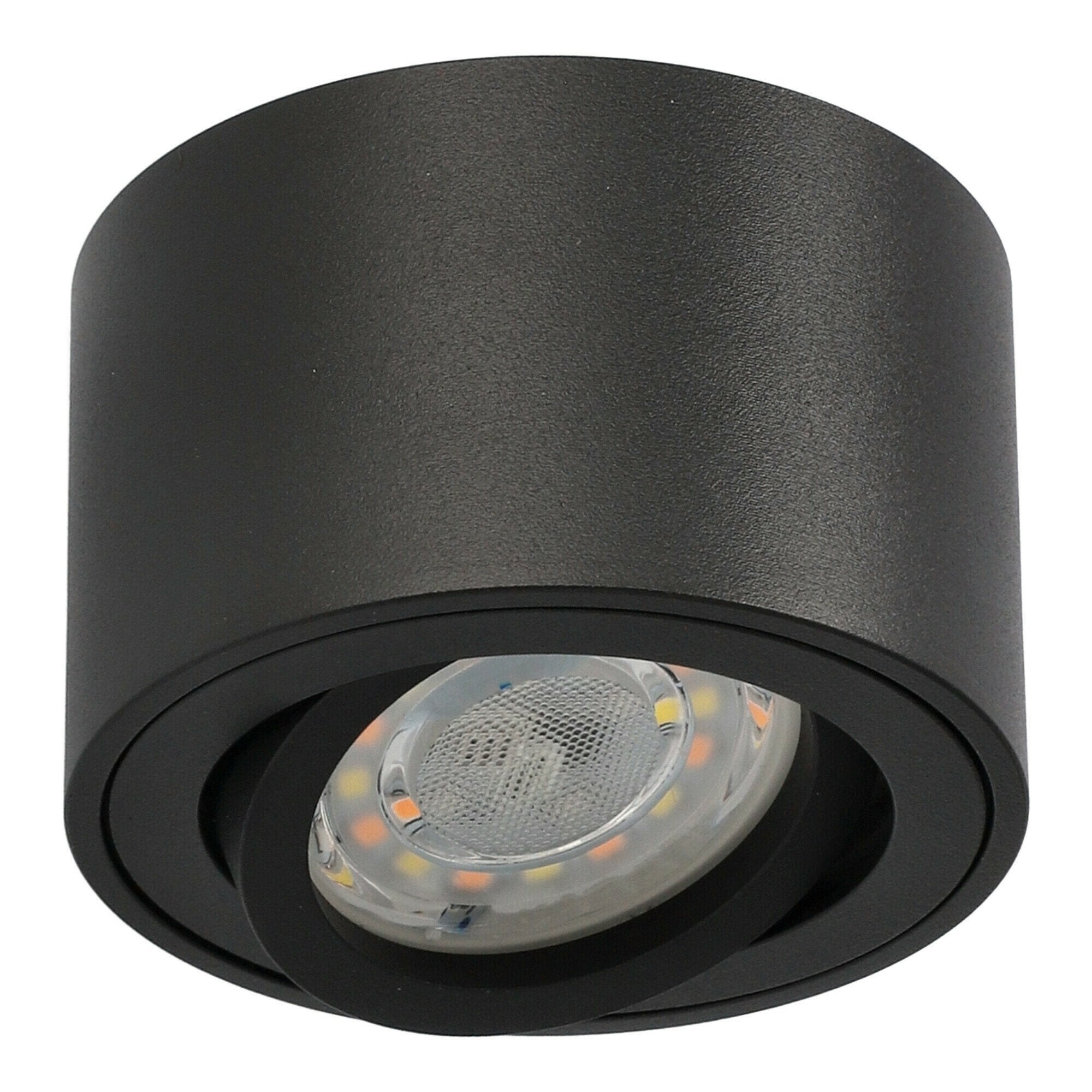 Oprawa natynkowa sufitowa Zalda OV Black IP20,okrągła, czarna EDO SOLUTIONS