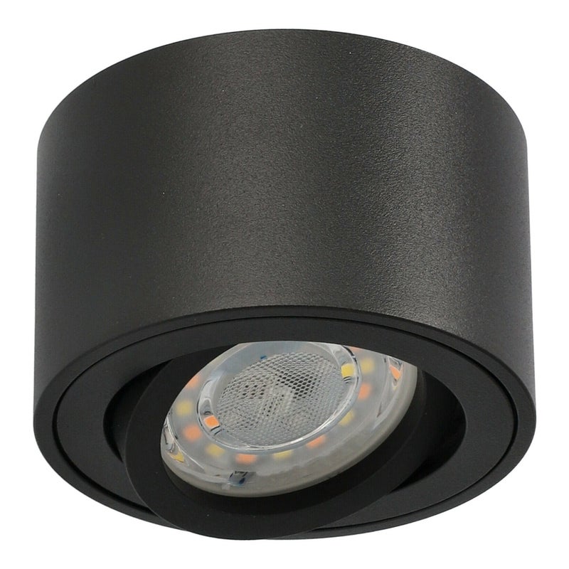 Oprawa natynkowa sufitowa Zalda OV Black IP20,okrągła, czarna EDO SOLUTIONS